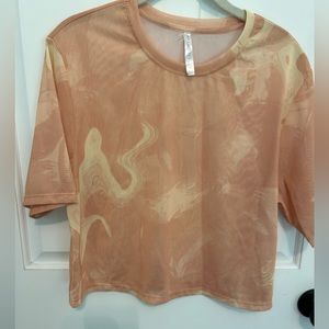 Fabletics mesh crop shirt medium